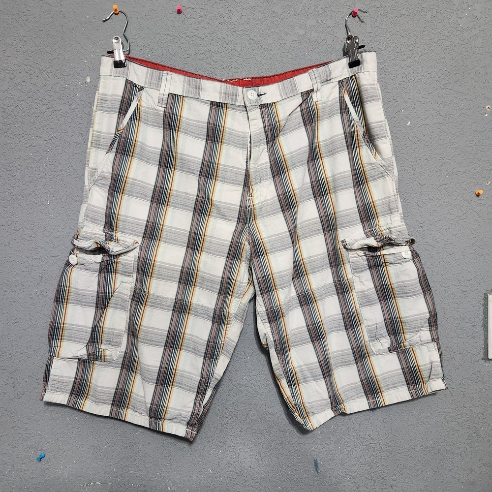Vintage Silvertab Men's Plaid Cargo Shorts Size 40